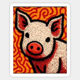 The Swine | An Abstract Expressionist Graphic Magnet
